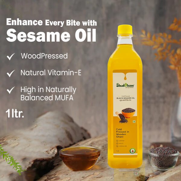 Wood Pressed Black Sesame Oil (1L) - Image 5