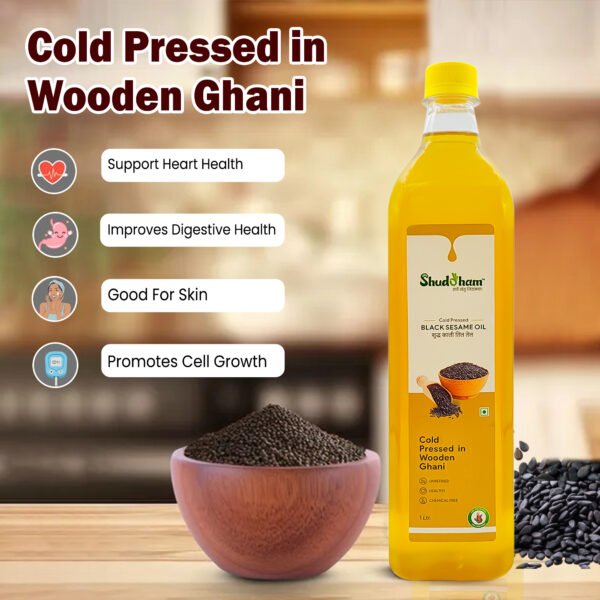 Wood Pressed Black Sesame Oil (1L) - Image 4