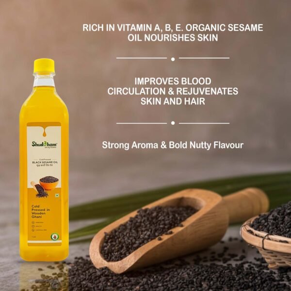 Wood Pressed Black Sesame Oil (1L) - Image 2