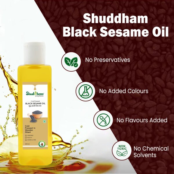 Wood Pressed Black Sesame Oil (200 ML) - Image 6