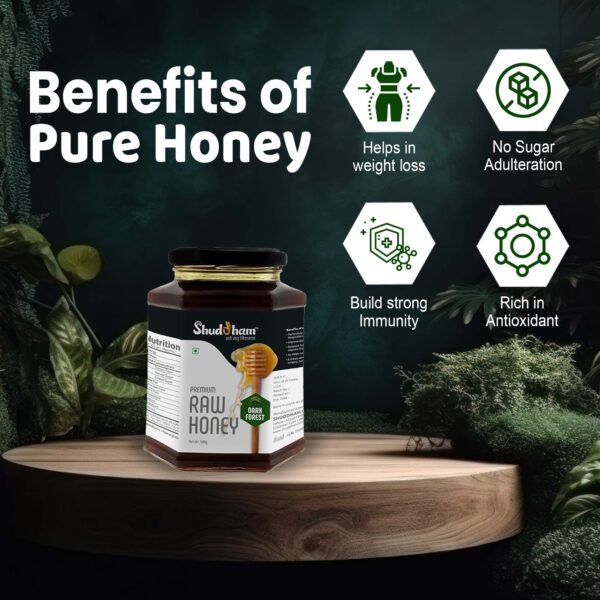 Natural Organic Dark Forest Honey (500 Gm) - Image 2