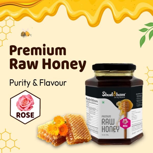 Natural Organic Rose Honey (500 gm) - Image 4