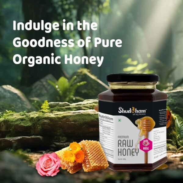 Natural Organic Rose Honey (500 gm) - Image 3