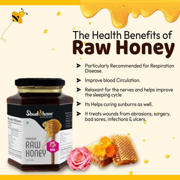 Natural Organic Rose Honey (500 gm) - Image 2