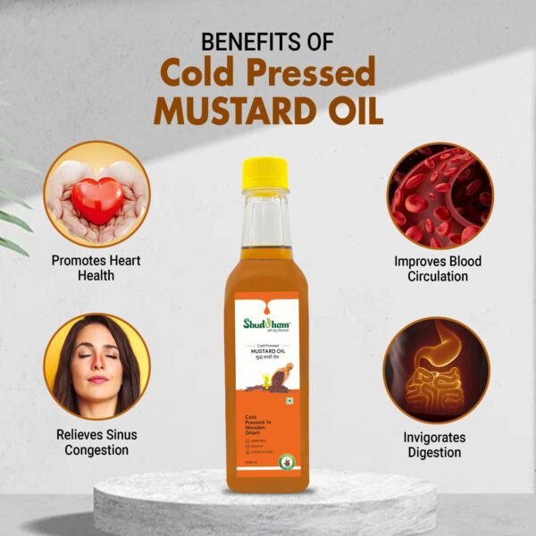 Wood Pressed Mustard Oil (500 ML) - Image 4