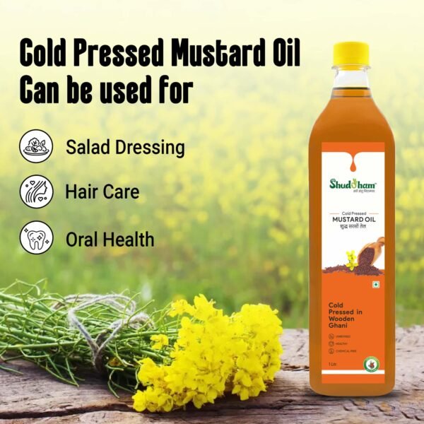 Wood Pressed Mustard Oil (1L) - Image 4