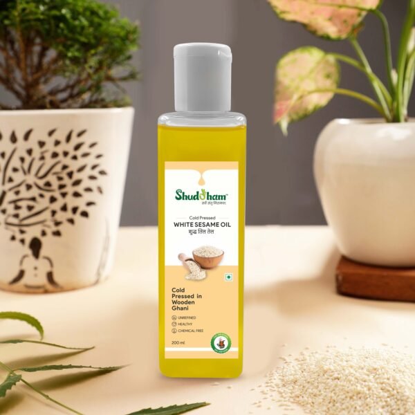 Wood Pressed White Sesame Oil (200 ML)